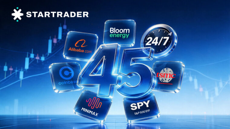 STARTRADER Adds 45 New 24/7 Stock & ETF CFDs